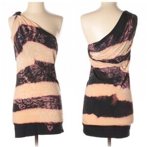 All Saints uma tie dye one shoulder dress